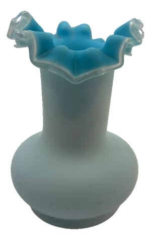 Late 19th Century Blue Art Glass Vase