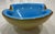 Vintage MCM Alfredo Barbini Murano Art Glass Bowl Ashtray Blue & Brown For Sale In Tampa - Image 6 of 9
