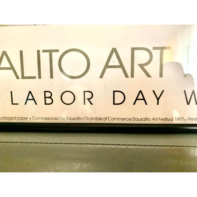 Rare 1997 Labor Day Weekend Sausalito Art Festival framed poster Sausalito is located in California USA and has been...