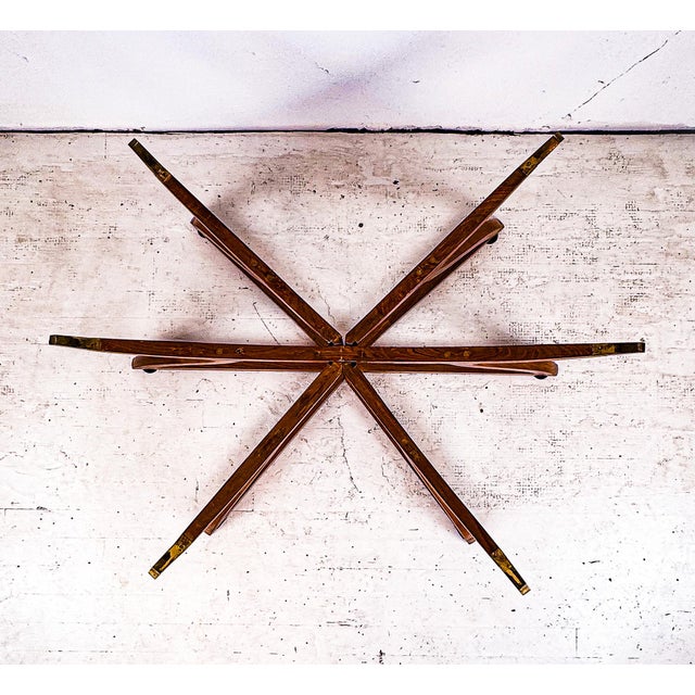 Vintage Brass Tray Table With Base For Sale - Image 13 of 17