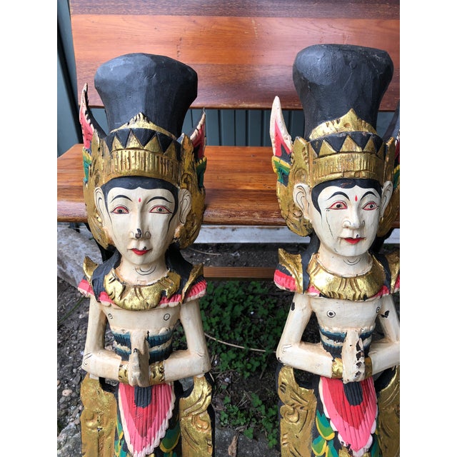 Vintage Balinese Wooden Garuda Figures, 1930, Set of 2 For Sale - Image 4 of 6