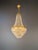 Pair of1950s Brass Empire Sac a Pearl Chandelier Crystal Lustre For Sale - Image 12 of 12