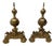 Brass Log Andirons, Set of 2 For Sale
