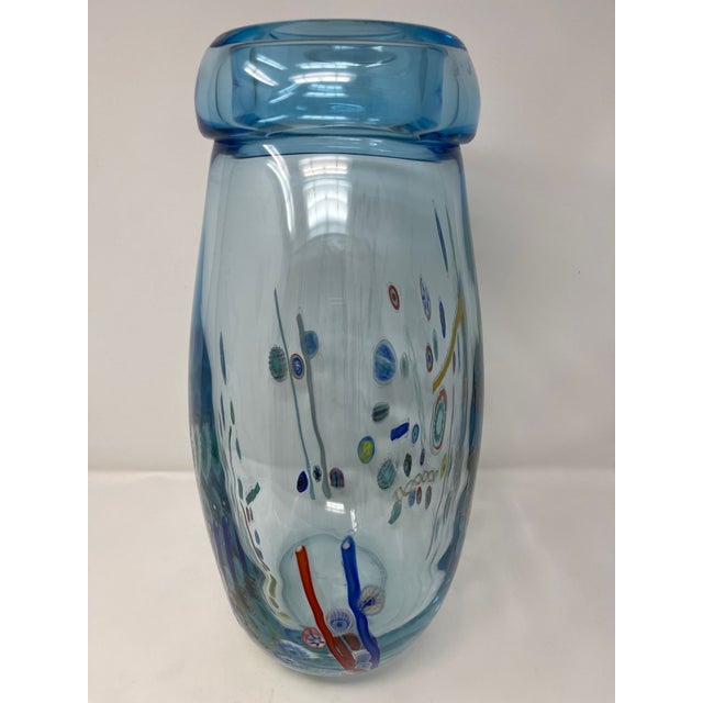 1990s Beautiful Vintage Murano Glass Vase For Sale - Image 5 of 9