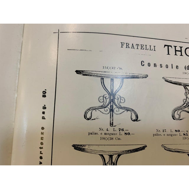 Brown Console Table with White Statuary Marble Top by Michael Thonet for Thonet For Sale - Image 8 of 10