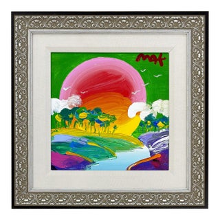 Peter Max, Without Borders Ver. XVI #165 (Original Painting on Canvas), 2013 For Sale