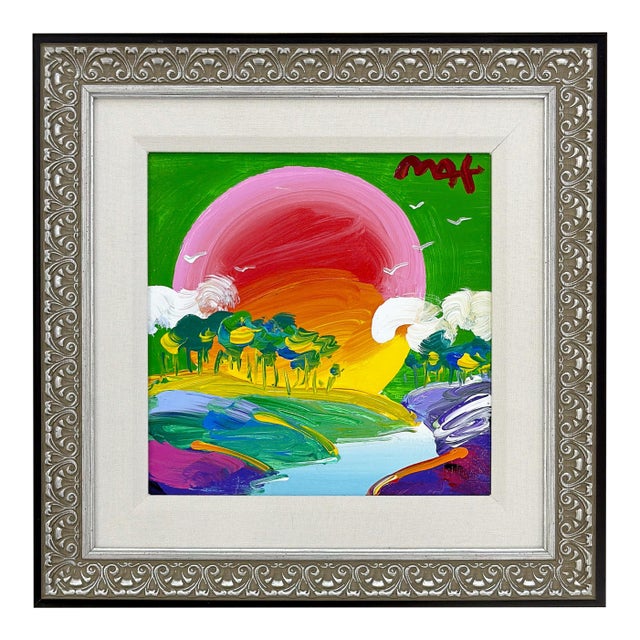 Peter Max, Without Borders Ver. XVI #165 (Original Painting on Canvas), 2013 For Sale