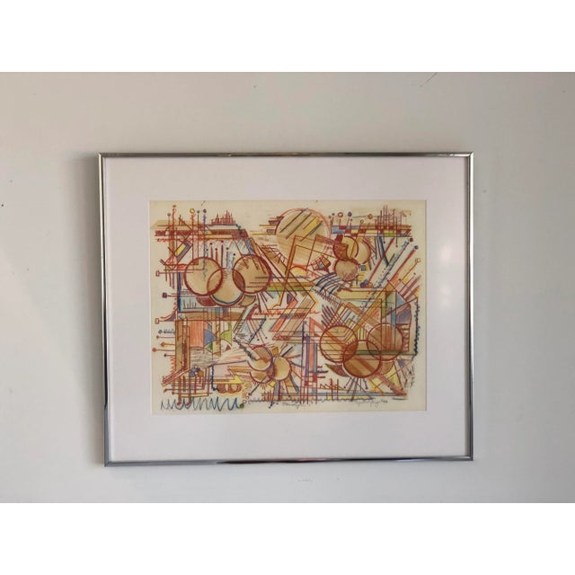 1982 Cyndee Levy-Angulo "Monotype" Mixed Media Work on Paper For Sale - Image 11 of 11