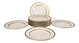 Vintage Mintons Higgins & Seiter Bone English China Plates S /12