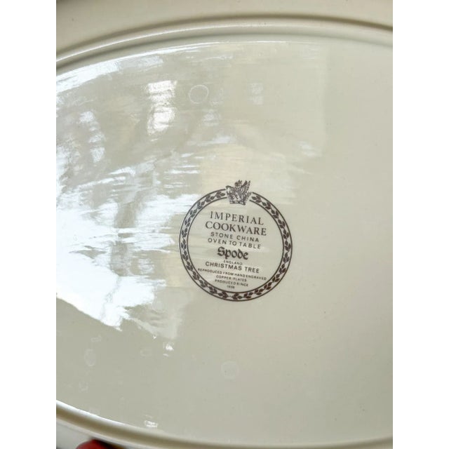 Late 20th Century Late 20th Century Spode Christmas Tree Oven to Table Serving Baking Dish - Made in England For Sale - Image 5 of 5