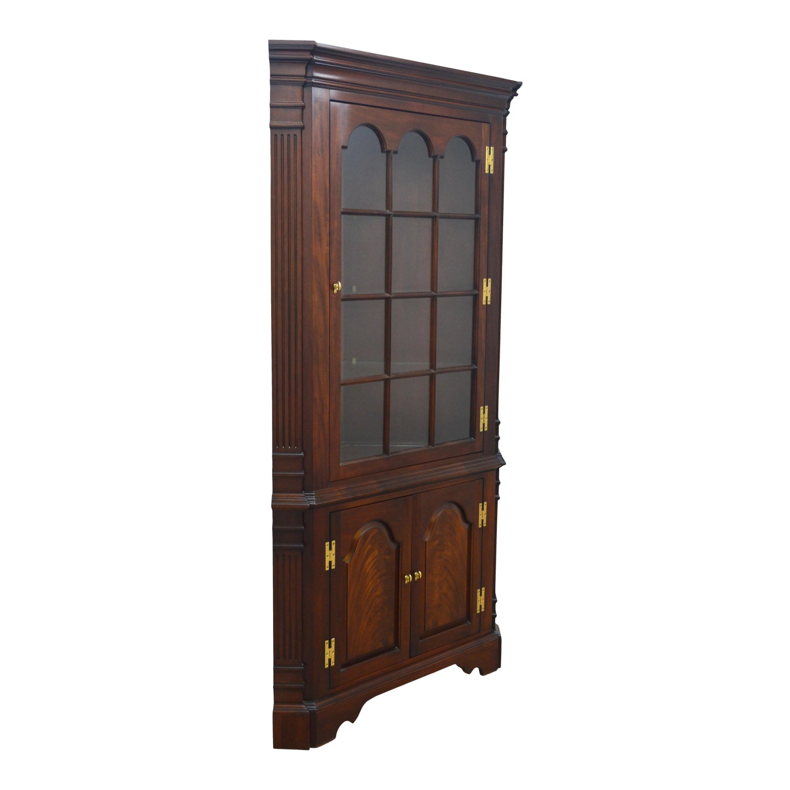 Councill Craftsmen Mahogany Corner Cabinet | Chairish