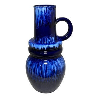 Large Vintage Fat Lava Vase, Germany, 1970s For Sale