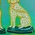 Chinoiserie Staffordshire Ceramic Dog Oil Painting Figurines Original, Chinoiserie Palm Beach Style, Signed by Tatiana Duperault For Sale - Image 3 of 4