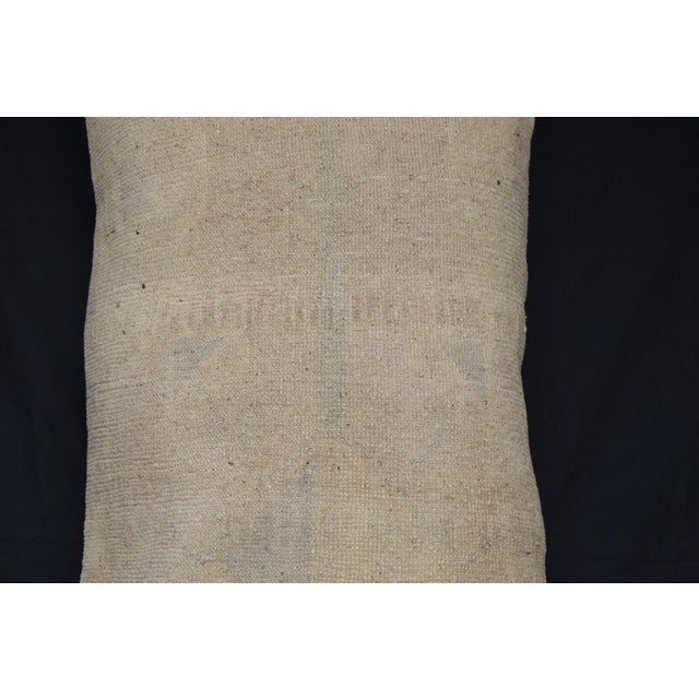 Handmade Oushak Muted Tone Vintage Rug Pillow Cover -19'' X 38'' For Sale - Image 11 of 13