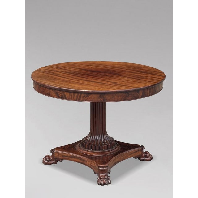 French Charles X Mahogany Centre Table, 1830s For Sale - Image 12 of 12