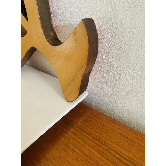Vintage Scandinavian Wood Fish Sculpture by A. Hiben, 1977 For Sale - Image 12 of 16