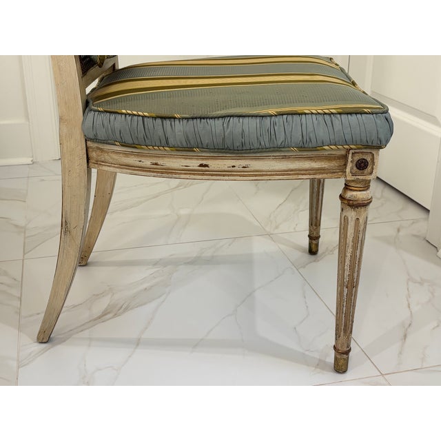 Vintage Heritage "Grand Tour" Neoclassical Revival Cane Back Desk Chair, Side Chair, Hall Chair, Circa 1960s For Sale - Image 12 of 18