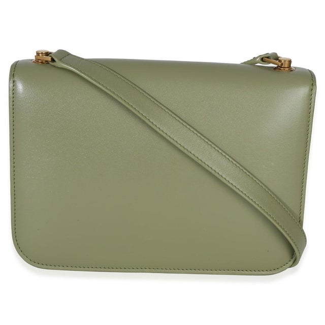 Yves Saint Laurent Light Green Smooth Calfskin Le Carre Satchel For Sale - Image 4 of 9