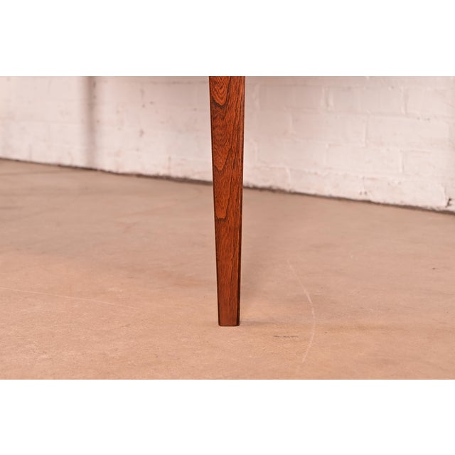 Henredon Style French Regency Louis XVI Walnut Extension Dining Table, Newly Refinished For Sale - Image 12 of 14