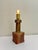 Ceramic Brutalist Ceramic Table Lamp with Carved Geometric Patterns, Belgium, 1970s For Sale - Image 7 of 12