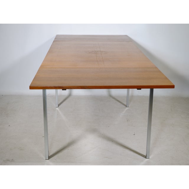 1960s Mid-Century Dining Table in Walnut with Chrome Frame, 1960s For Sale - Image 5 of 11