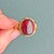Late 19th Century Victorian 18k Gold Cabochon Garnet Ring, Sheffield 1882, Size 6.5 For Sale In Madison - Image 6 of 9