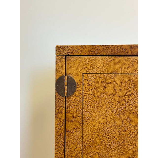 1970s Hollywood Regency Century Furniture Faux Tortoise Cabinets – a Pair For Sale - Image 9 of 11