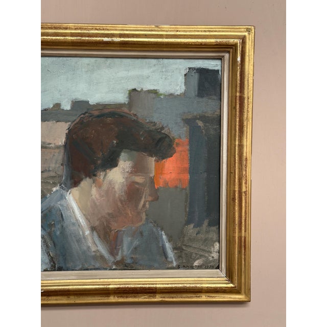 Sigrid Aminoff Oxenstierna, Figure in Profile, 1974, Oil on Panel, Framed For Sale - Image 7 of 18