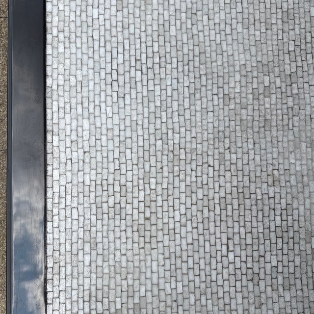 Large Mid-Century Modern Mosaic Tile Top Coffee Table, Designer Unknown For Sale - Image 4 of 9