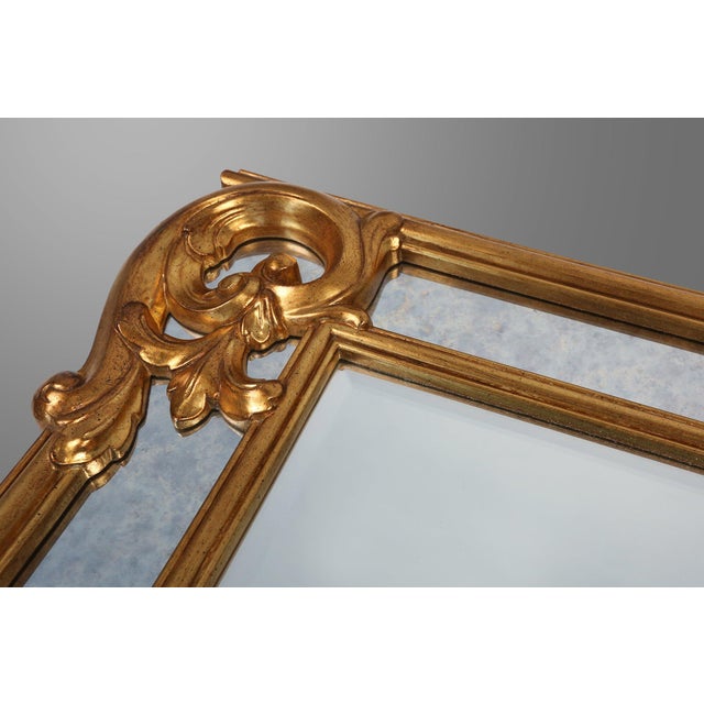 Mirror in Resin with Golden Ornaments and Smoked Mirror Glass Panels, Belgium, 1950s For Sale - Image 6 of 11