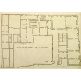 Giovanni Giacomo De Rossi, Antique Italian Engraving - Cardinal Este Palace For Sale