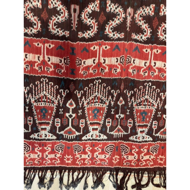 Textile Mid-Century Indonesian Handwoven Textile For Sale - Image 7 of 9