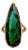 17.65ct Chrome Tourmaline Ring With Pave Diamond Split Shank in 14k Gold | Pe 34x12, Size 6.75 For Sale