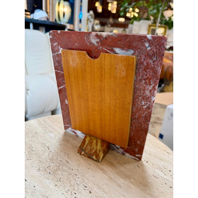 Red Italian Red Marble Picture Frame, 1970s For Sale - Image 8 of 8