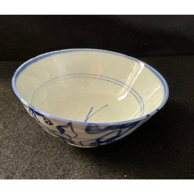 Chinese Chinese Blue and White Hand Painted Porcelain Bowl For Sale - Image 3 of 7