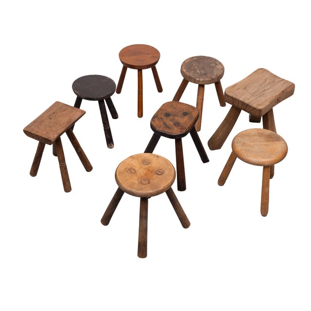 Vintage Dutch Milk Stools, 1950s, Set of 8 For Sale - Image 13 of 15