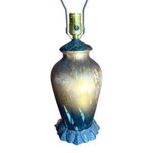 Antique Czech Art Glass Table Lamp