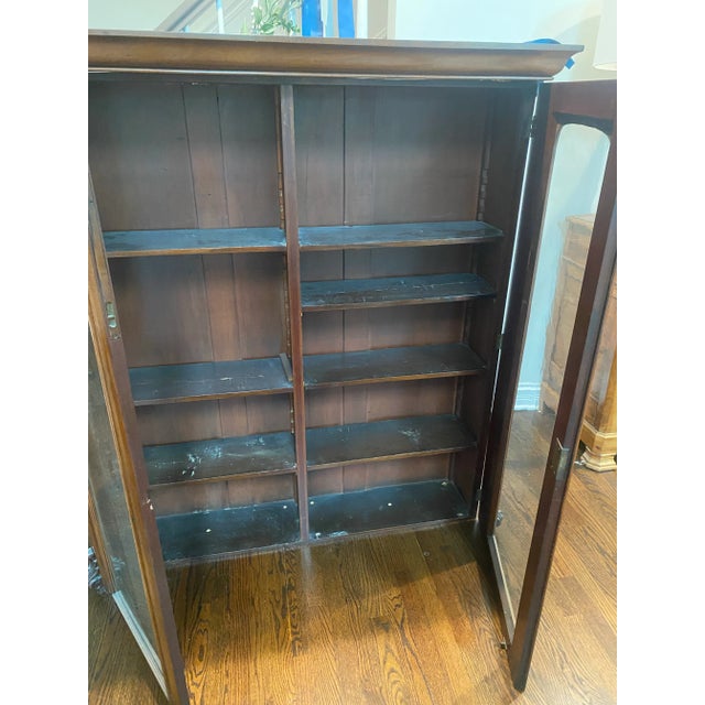 19th Century Mahogany English Hutch or Bookcase Top With Base For Sale In Chicago - Image 6 of 10