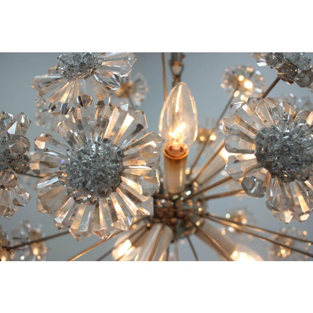Dandelion Chandelier from Preciosa, 1970s For Sale - Image 3 of 13