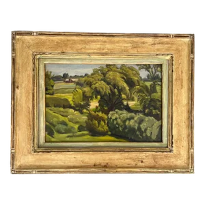 Abel Warshawsky (1883 - 1962) Oil Painting on Board Monterrey California Summer Landscape