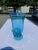 This is a really pretty vintage blue art glass vase.. The entire body of the vase is done in a beautiful bright aqua...