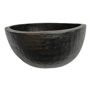 Large Vintage Wood Bowl Nepal For Sale