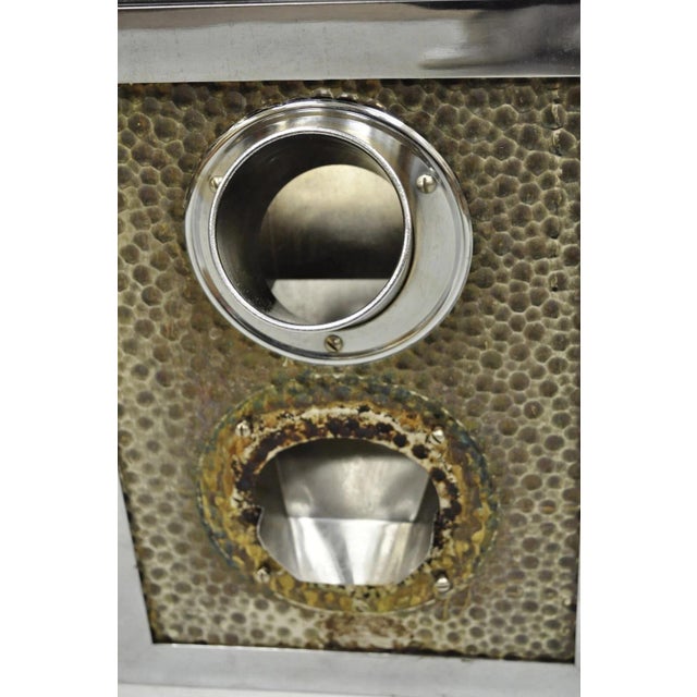 Metal Vintage Stainless Steel Industrial Restaurant Coffee Bean Storage Dispenser (2) For Sale - Image 7 of 12