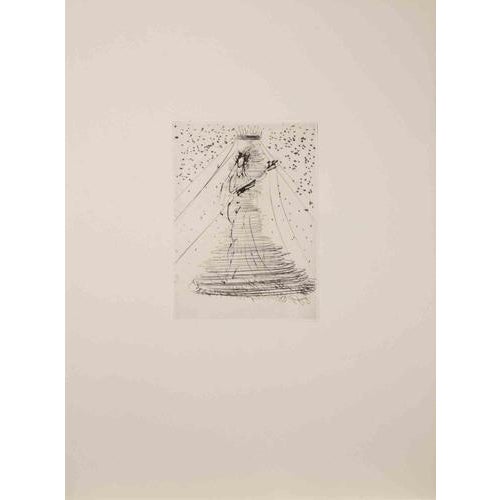 Etching and drypoint realized to illustrate Pierre Ronsard's "Les Amours de Cassandre". Published by Argillet, Paris, in...