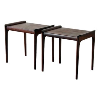 Vintage Danish Rosewood Nightstands by Heltborg Møbler – Mid Century Modern Side Tables For Sale