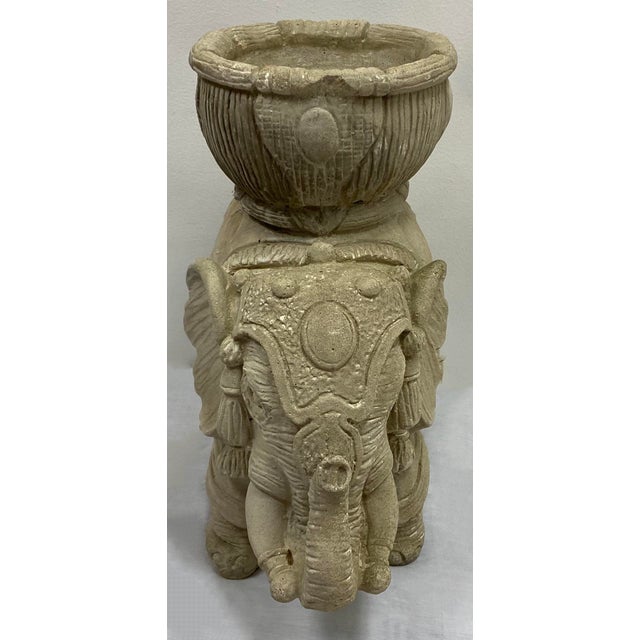 Cast Concrete Elephant Garden Planter Chairish
