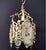 French Country Vintage Chandelier Solid Brass Floral Figures From 1969s For Sale - Image 3 of 9