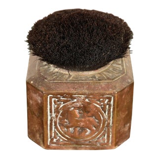 Tiffany Studios New York Art Deco Zodiac Pattern Bronze Pen Brush For Sale