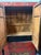 Chinoiserie Pair Antique Red Chinoiserie Wedding Cabinets Armoires For Sale - Image 3 of 10
