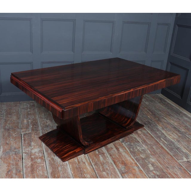 Art Deco French Dining Table in Macassar Ebony, 1925 For Sale - Image 11 of 18